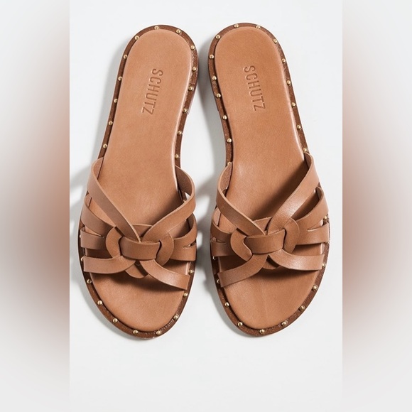 Schutz Women's Brown Leather Phoenix Sandal Size 8.5 - Picture 5 of 15